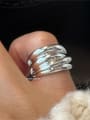 thumb 925 Sterling Silver Irregular Vintage Stackable Ring 1