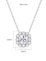 thumb Brass Cubic Zirconia Square Classic Necklace 2