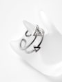 thumb 925 Sterling Silver Cubic Zirconia Triangle Minimalist Stackable Ring 2