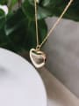 thumb 925 Sterling Silver  Smooth  Simple Heart  Cross Chain Necklace 0