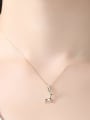 thumb 925 sterling silver simple lovely deer Pendant Necklace 1