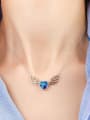 thumb 925 Sterling Silver Austrian Crystal Wing Classic Necklace 1