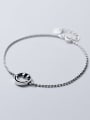 thumb 925 Sterling Silver Retro style cute smiley face chain Bracelet 2