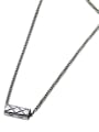 thumb Vintage Sterling Silver With Antique Silver Plated Simplistic Geometric Necklaces 3