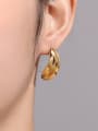 thumb Brass Irregular Trend Stud Earring 1