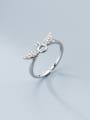 thumb 925 Sterling Silver Cubic Zirconia Wing Trend Band Ring 2