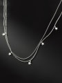 thumb 925 Sterling Silver Star Minimalist Multi Strand Necklace 0