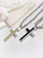 thumb Stainless steel Cross Minimalist Multi Strand Necklace 2