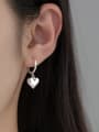thumb 925 Sterling Silver Heart Minimalist Huggie Earring 1