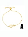 thumb Brass Cubic Zirconia Heart Bohemia Adjustable Bracelet 1