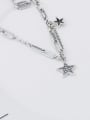 thumb 925 Sterling Silver Star Vintage Hollow Chain  Necklace 0