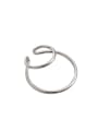 thumb 925 Sterling Silver Round Minimalist Stud Earring[Single] 4