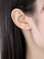 thumb 925 Sterling Silver Shell Geometric Minimalist Drop Earring 1