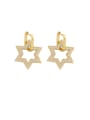 thumb Brass Cubic Zirconia Star Ethnic Stud Earring 0