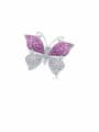 thumb Copper Cubic Zirconia Butterfly Luxury Brooch 0