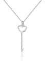 thumb 925 Sterling Silver Hollow Key Minimalist Necklace 0