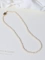 thumb Brass Freshwater Pearl Geometric Vintage Necklace 1