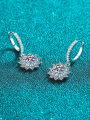 thumb 925 Sterling Silver Moissanite Flower Dainty Huggie Earring 3