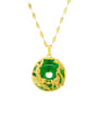 thumb Alloy Green Round Trend Necklace 0