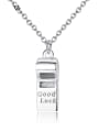 thumb 925 Sterling Silver creative lucky whistle Pendant Necklace 0