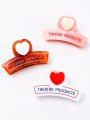 thumb Cellulose Acetate Minimalist Heart Zinc Alloy Multi Color Jaw Hair Claw 0