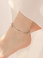 thumb 925 Sterling Silver Minimalist  Hollow Heart Chain Anklet 1