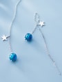 thumb 925 sterling silver simple synthetic blue crystal earline 3