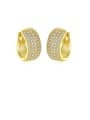 thumb Copper Cubic Zirconia Geometric Luxury Stud Earring 0