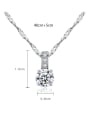 thumb 925 Sterling Silver Cubic Zirconia  Minimalist Round  Necklace 2