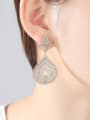 thumb Copper Cubic Zirconia Geometric Luxury Chandelier Earring 1