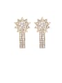 thumb Alloy With Gold Plated Trendy Flower Drop Earrings 0