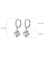 thumb 925 Sterling Silver Cubic Zirconia Round Minimalist Huggie Earring 3