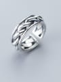 thumb 925 Sterling Silver  Retro twist multilayer  Free Size Ring 0