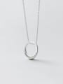 thumb 925 Sterling Silver  Hollow Geometric Minimalist Necklace 3