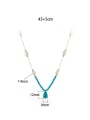 thumb 925 Sterling Silver Imitation Pearl Geometric Trend Necklace 3