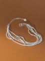 thumb 925 Sterling Silver Trend Gypsophila Multi-Layered Chain Bracelet 1