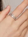 thumb 925 Sterling Silver Flame Minimalist Band Ring 1