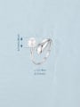 thumb 925 Sterling Silver Imitation Pearl Irregular Minimalist Band Ring 2