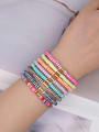 thumb Stainless steel Multi Color Polymer Clay Geometric Bohemia Stretch Bracelet 1