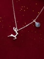 thumb 925 Sterling Silver Deer Minimalist Necklace 1