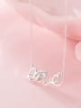 thumb 925 Sterling Silver Rhinestone  Letter Minimalist Initials Necklace 2