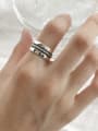 thumb 925 Sterling Silver Wide retro free size Ring 0