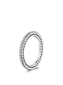 thumb 925 Sterling Silver Cubic Zirconia Round Vintage Band Ring 1