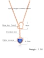 thumb Titanium Steel Glass Stone Heart Minimalist Tassel Necklace 3