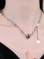 thumb 925 Sterling Silver Cubic Zirconia Geometric Vintage Multi Strand Necklace 1
