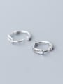 thumb 925 Sterling Silver  Hollow Geometric Minimalist Stud Earring 2