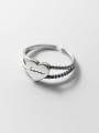 thumb 925 Sterling Silver Double Layer Heart Vintage Stackable Ring 0