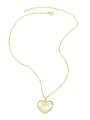 thumb Brass Cubic Zirconia Boy Vintage Heart Pendant Necklace 3