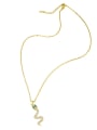 thumb Brass Cubic Zirconia Snake Ethnic Necklace 3