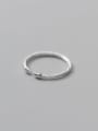 thumb 925 Sterling Silver  Minimalist  Line Knot Band Ring 3